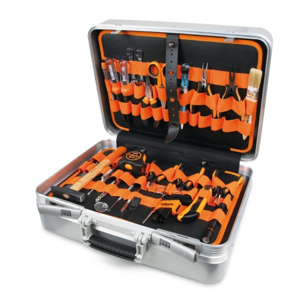2033L - Aluminium tool cases with assortments of tools for electronic and electrotechnical maintenance