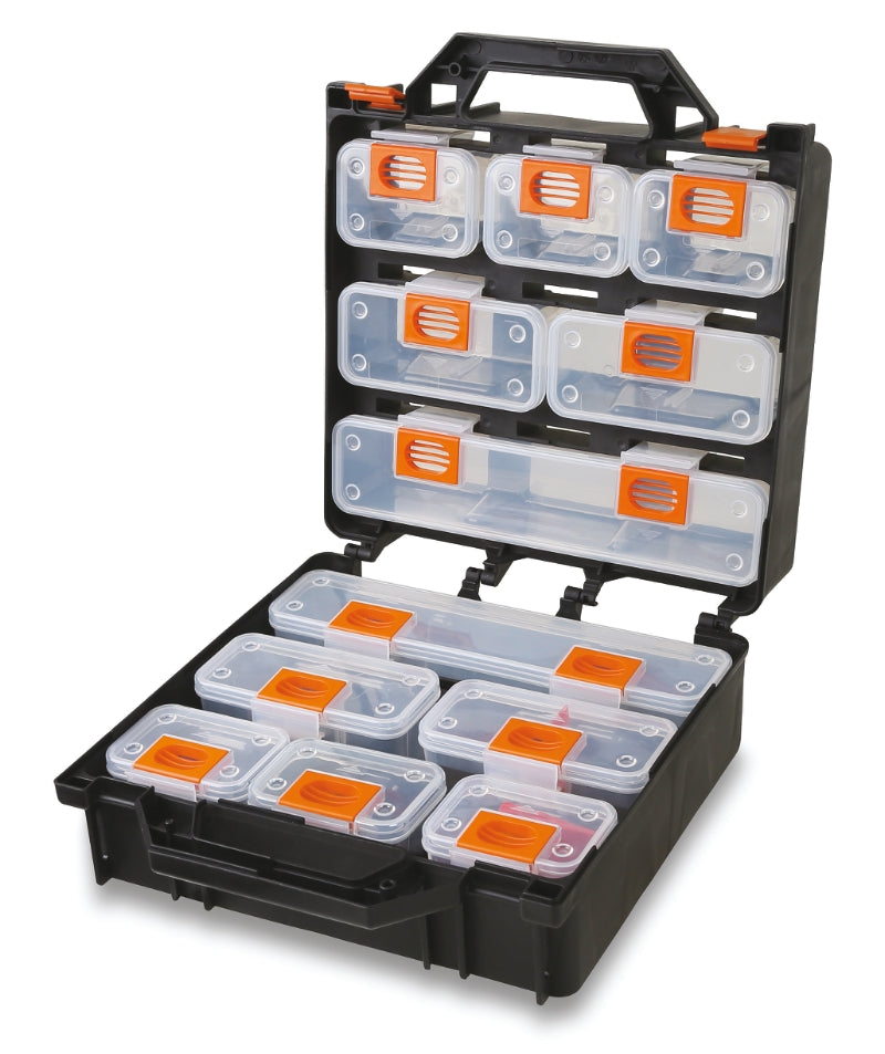 2080/V12 - Organizer tool case with 12 removable tote-trays, empty
