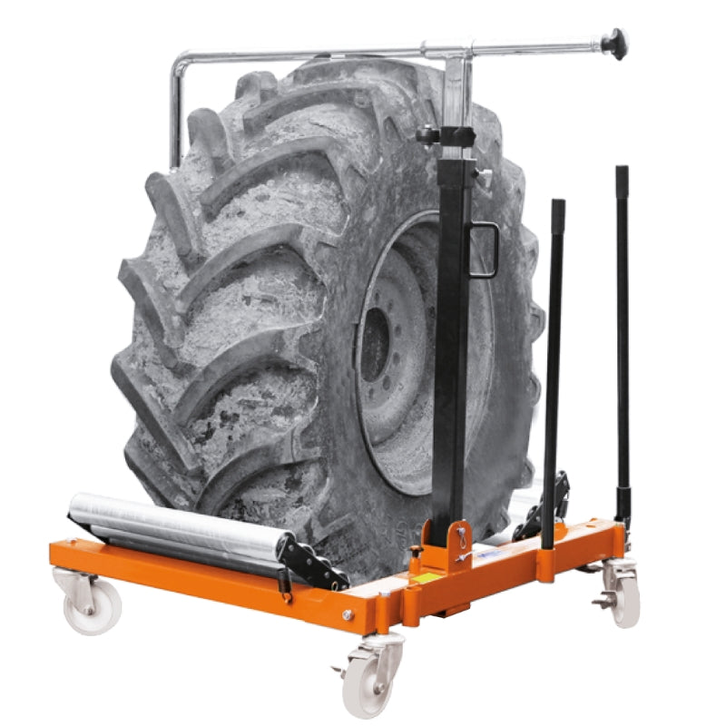 3006 - Jack and positioner for tractor and excavator wheels