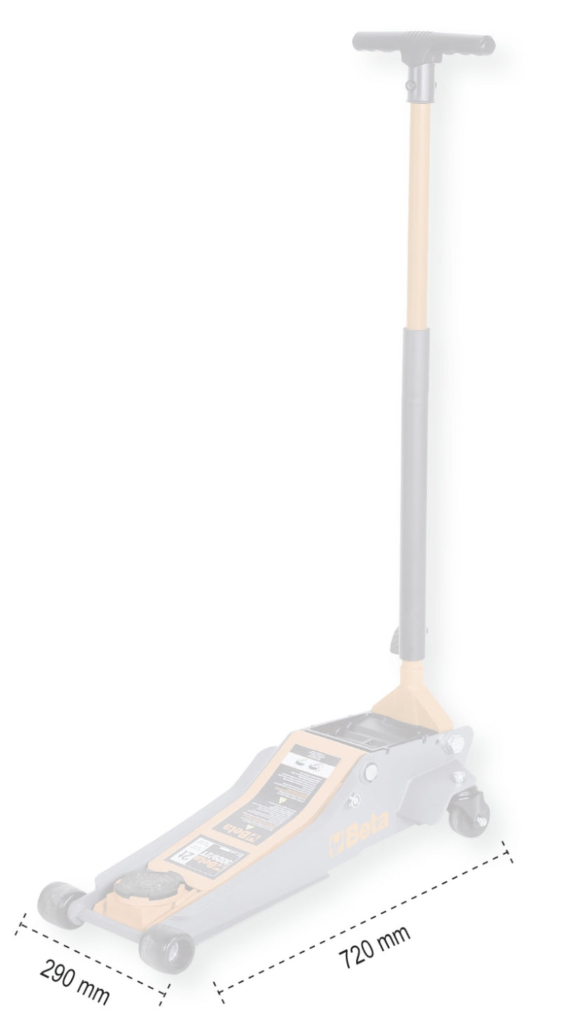 3029/2T - Lowered Hydraulic Jack, 2 T, with 4 Wheels