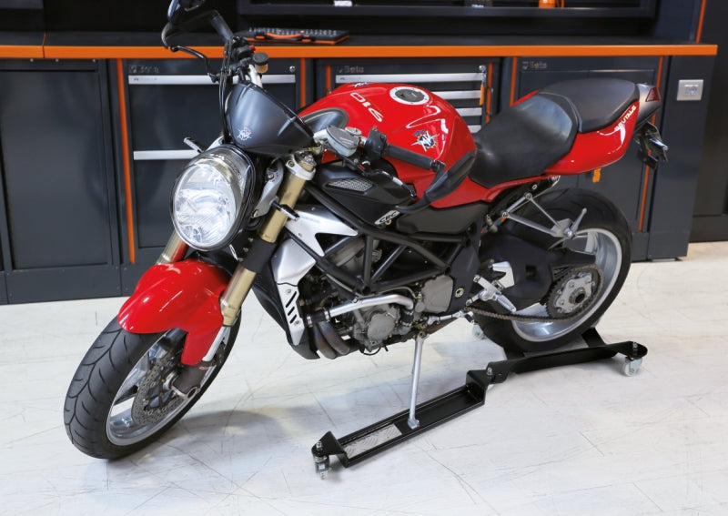 3054 - Moving Base for Central Stand or Motorcycle Rear Wheel with Extension for Side Stand