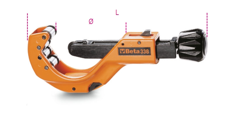 338 - Telescopic Pipe Cutter, Fast Advance for Copper, Light Alloys, and Plastic Pipes