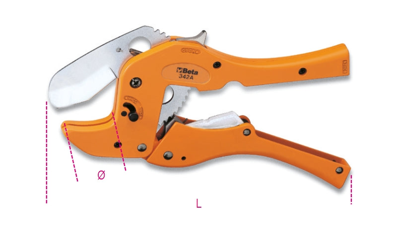 342A - Ratchet-Type Shears for Plastic Pipes