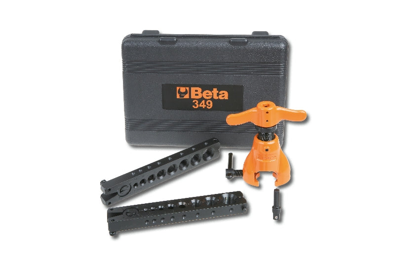 349 - Tube Flaring Tool with Clutch, for Copper and Light Alloy Pipes, in Plastic Case
