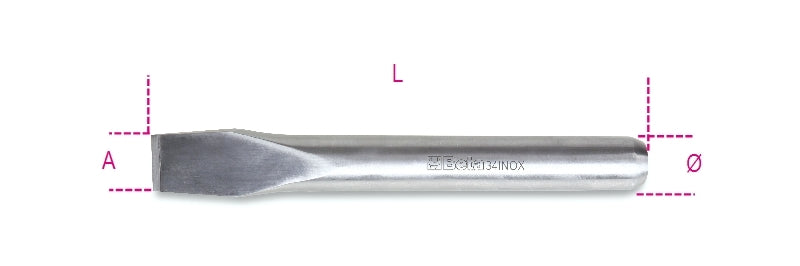 34INOX - Flat Chisels, Made of Stainless Steel