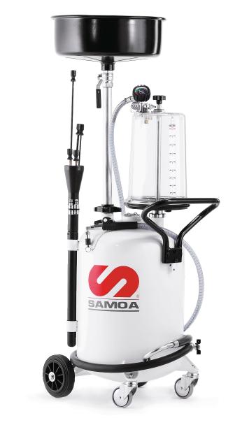 Samoa 373000 Combined Waste Oil Suction And Gravity Units with Transparent Chamber, 70 Liters