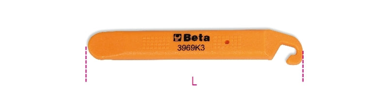 3969K3 - Kit with 3 Tyre Levers, Made of Plastic