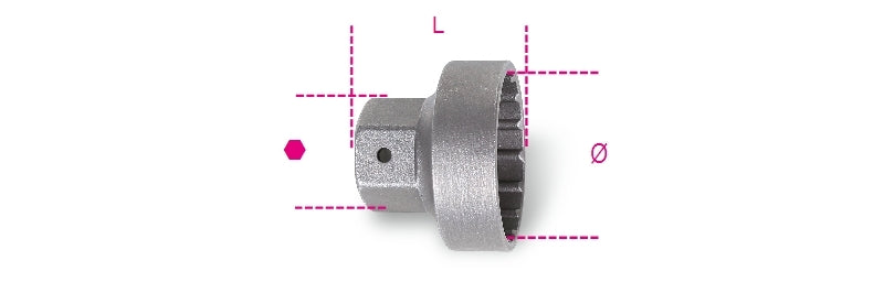 3973/1 - 16-Notch Bottom Bracket Removal Socket