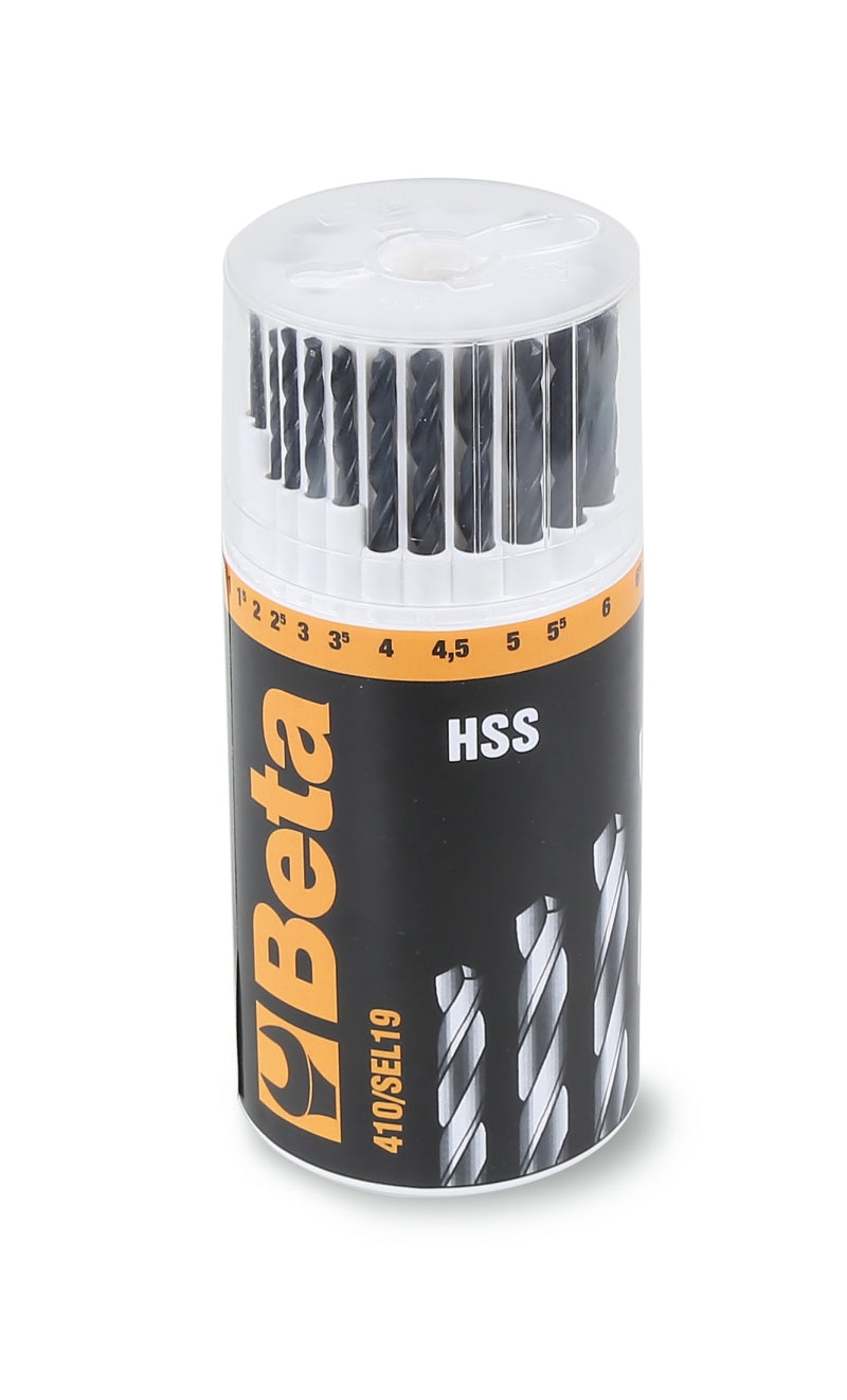 410/SEL19 - Set of 19 Twist Drills with Cylindrical Shanks, Short Series, HSS, Rolled (Item 410)