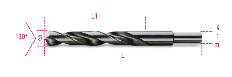 412A - Twist Drills with Cylindrical Shanks, Short Series, HSS, Entirely Ground, Burnished, Small Tang