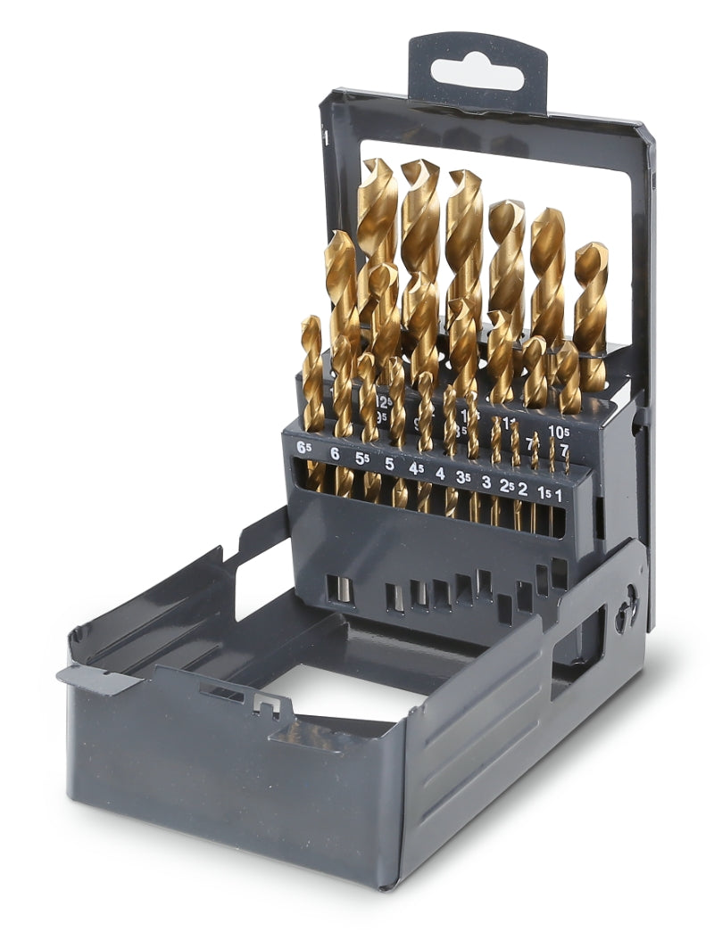 414/SP - Set of Twist Drills with Cylindrical Shanks, Short Series, HSS-TiN, Entirely Ground (Item 414), in Case