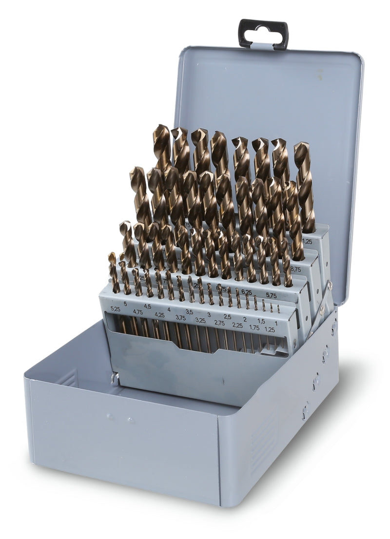 415/SP - Set of Twist Drills with Cylindrical Shanks, Short Series, HSS-CO 8%, Entirely Ground (Item 415), in Case
