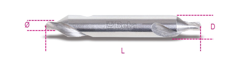 422 - Ground Centre Drill Bits, 60?, Countersink Angle, Made of HSS