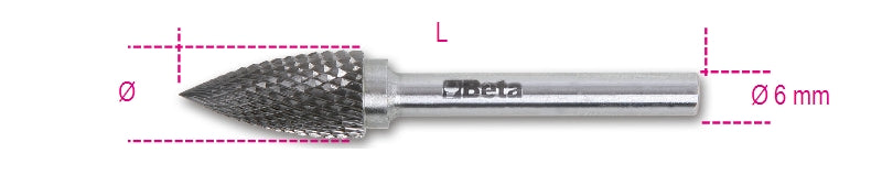 426MD/F - Rotary Files, Made from Hard Metal