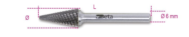 426MD/T - Rotary Files, Made from Hard Metal