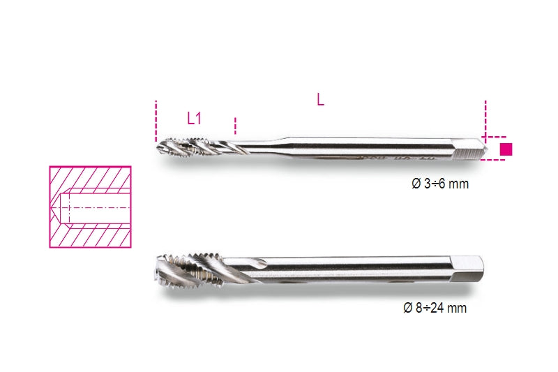 429FC - Machine Taps for Blind Holes, Coarse Pitch Threads, HSS-CO 5%