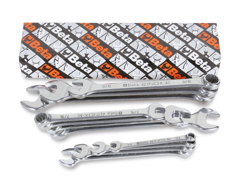 42INOX/S11 - Set of 11 Combination Wrenches Made of Stainless Steel