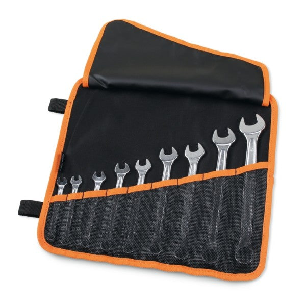 42NEW/B9N - Set of 9 Combination Wrenches, Open and Offset Ring Ends (Item 42NEW), in Wallet (Item 2002/BV9)
