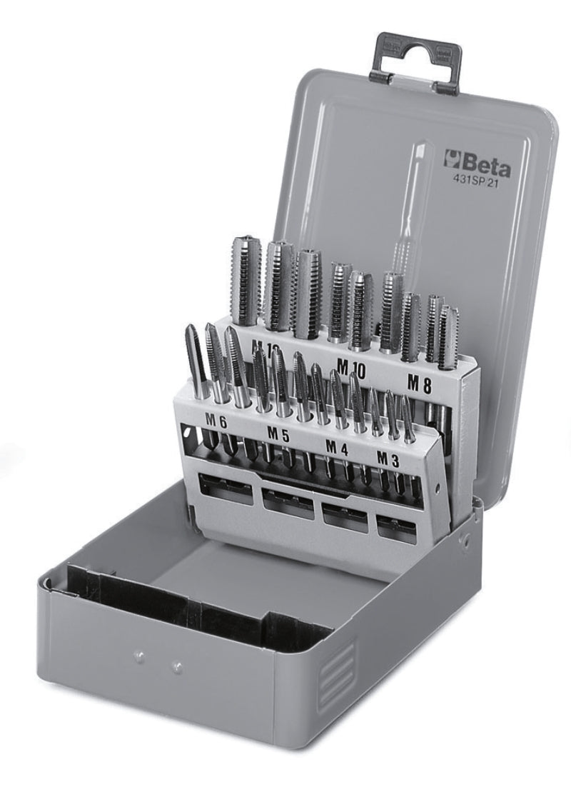 431/SP21 - Set of Hand Taps, Coarse Pitch, Metric Thread, HSS (Item 431), in Case