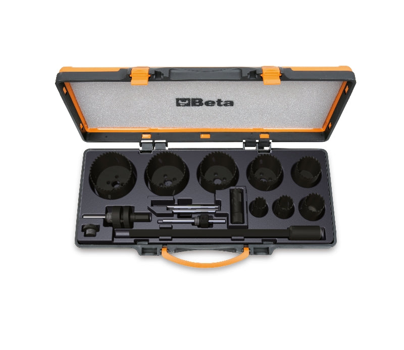 450/C15 - Assortment of Holesaws and Accessories for Electricians, in Metal Case