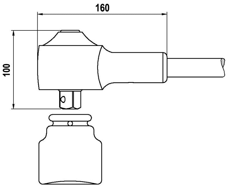 560/C6 - Torque Multipliers for Right-Hand and Left-Hand Tightening, in Plastic Case, Ratio: 6.5:1
