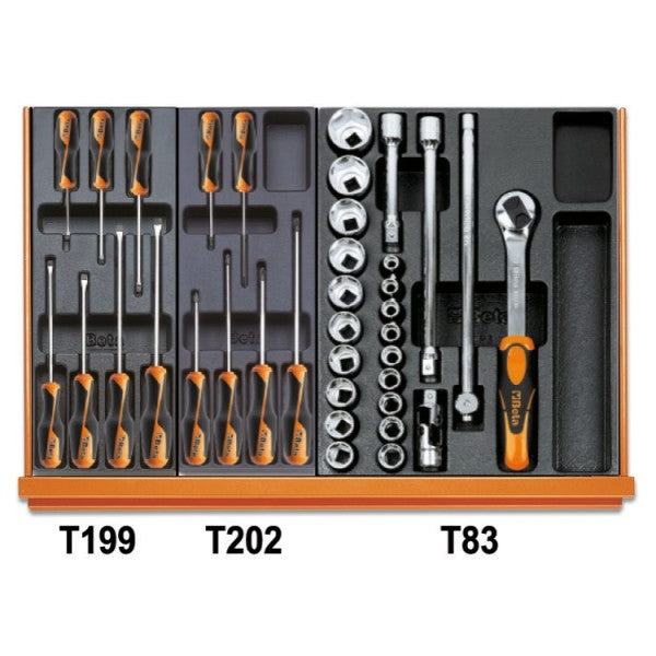5904VG/3T - Assortment of 102 Tools in Abs Thermoformed Trays