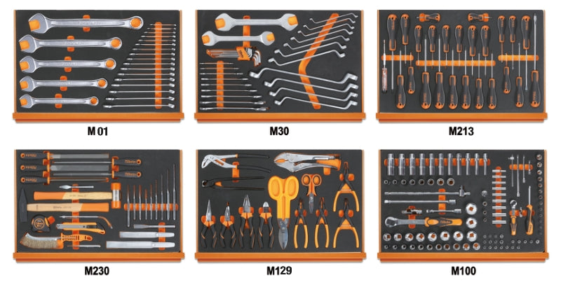 5988U6/M - Assortment of 214 Tools for Universal Use in Eva Foam Trays