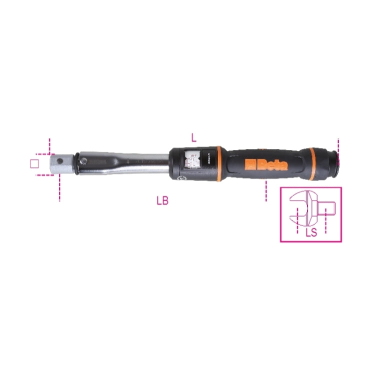 669N - Click-Type Torque Bars, Rectangular Drive, for Right-Hand and Left-Hand Tightening, Torque Accuracy: ?3%