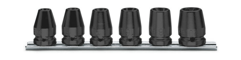 720FTX/SB6 - Set of 6 Impact Sockets, for Torx Head Screws (Item 720FTX), in Support