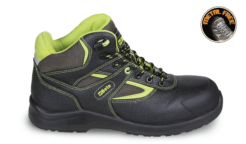 7221PEK - Leather Ankle Shoe, Water-Repellent, with Nylon Inserts, Anti-Abrasion Reinforcement in Toe Cap Area and Quick Opening System