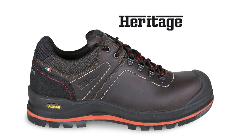 7293HM - Greased Full-Grain Leather Shoe with High-Performance Vibram Rubber Tread, Anti-Abrasion Insert on Heel Area and Reinforcement Polyurethane Toe Cap Cover