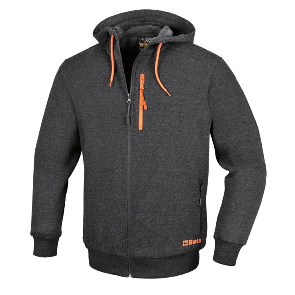 7665G - Hoodie, long-zipped