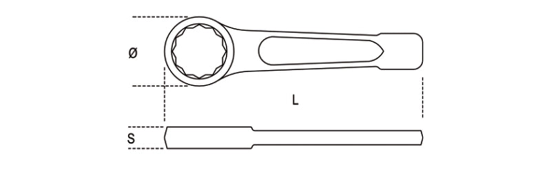 78BA - Sparkproof Bi-Hex Ring Slogging Wrenches