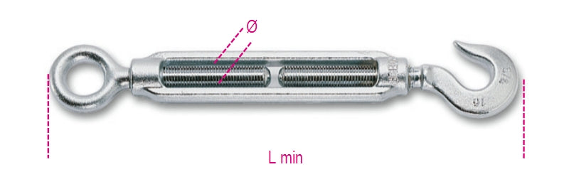 8006Z-K - Hook and Eye Turnbuckles, Galvanized
