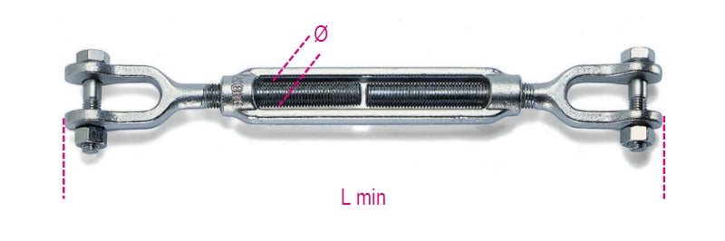 8009Z-K - Jaw and Jaw Turnbuckles, Galvanized