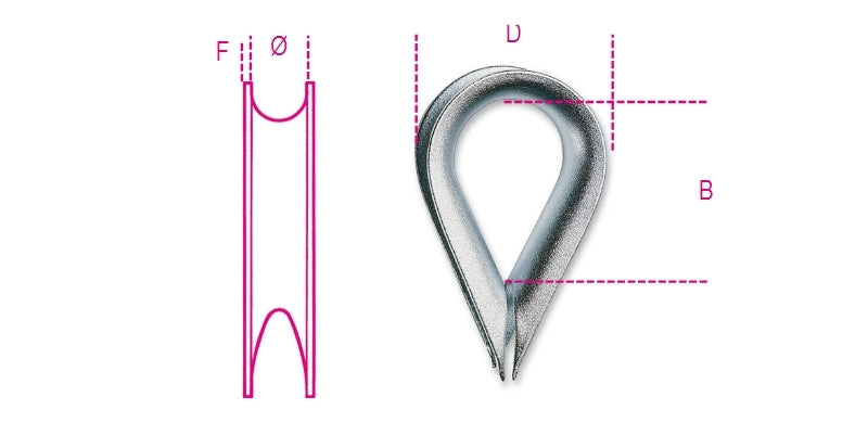 8020A - Thimbles, Italian Light Type, Galvanized