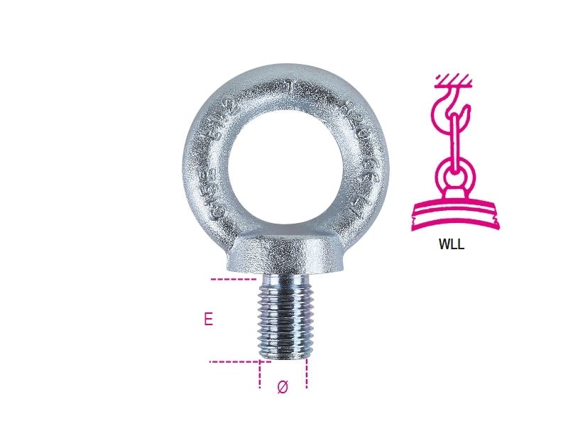 8040EZ - Lifting Eye Bolts, DIN 580 Galvanized
