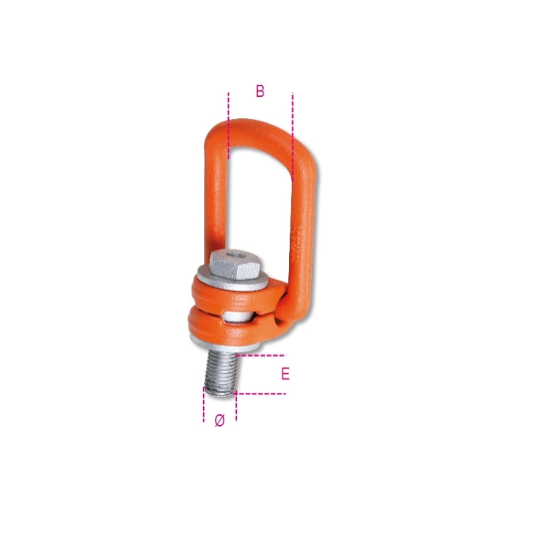 8049V - Lifting eyebolts with offset brackets, high-tensile alloy steel