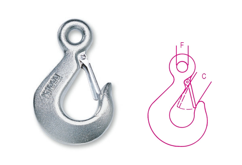 8051S - Lifting Eye Hooks, Carbon Steel, Galvanized