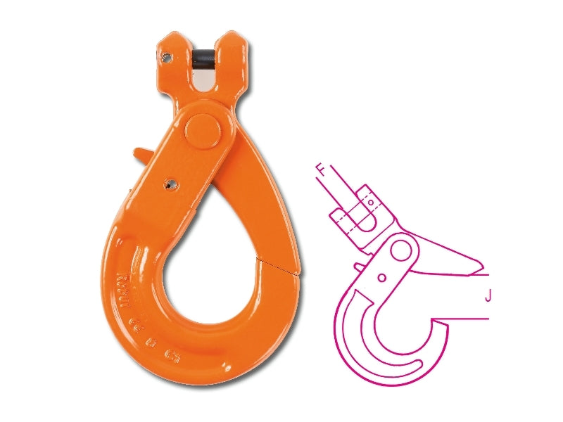 8058R - 8058 - Self-Locking Lifting Hooks, Clevis Type, High-Tensile Alloy Steel