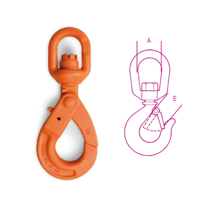 8063SL - Self-locking swivel hooks (not under load) high-tensile alloy steel grade 8