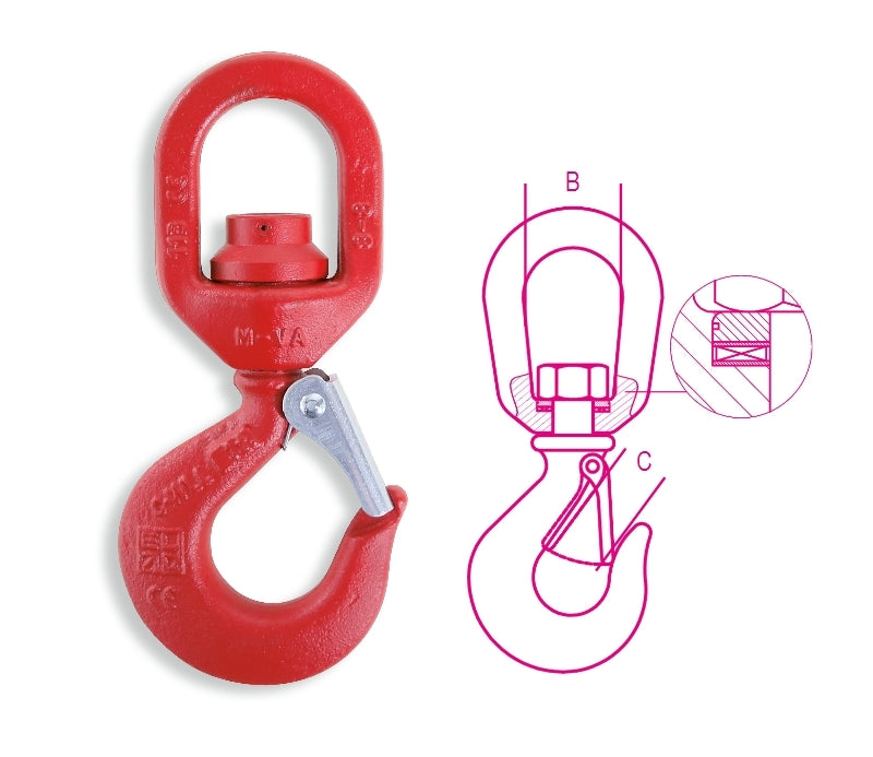8065SC - Swivel Load Lifting Hooks Carbon Steel, Painted