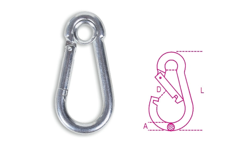 8074A - Ring Carabine Hooks, Galvanized
