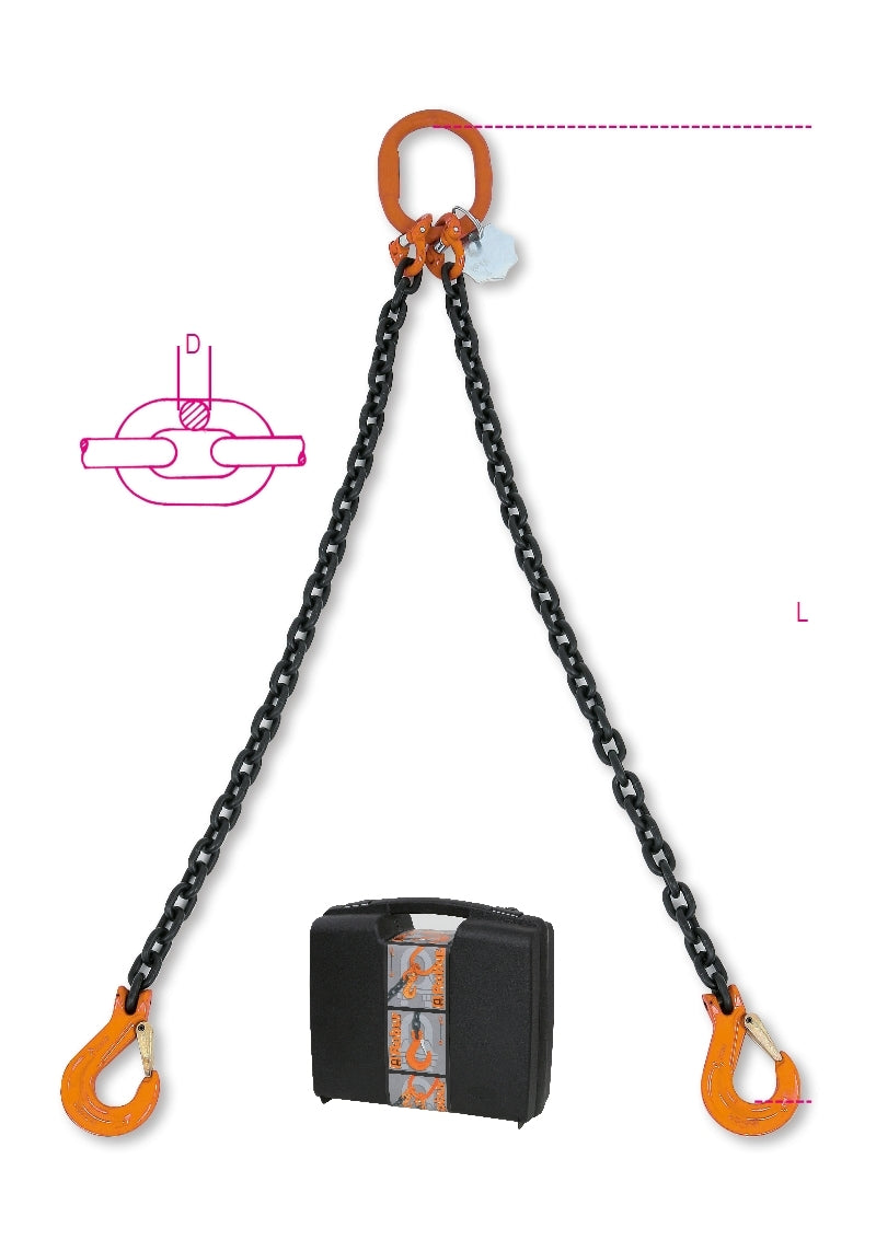 8092 - Lifting chains sling, 2 legs grade 8