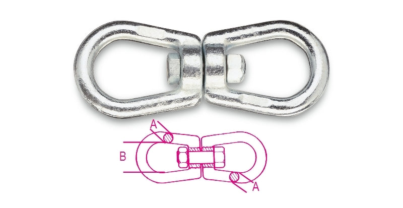 8116 - Oblong eye swivels, galvanized