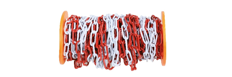 8129 - Barrier Chain, Made of Galvanized Metal Painted in Red and White