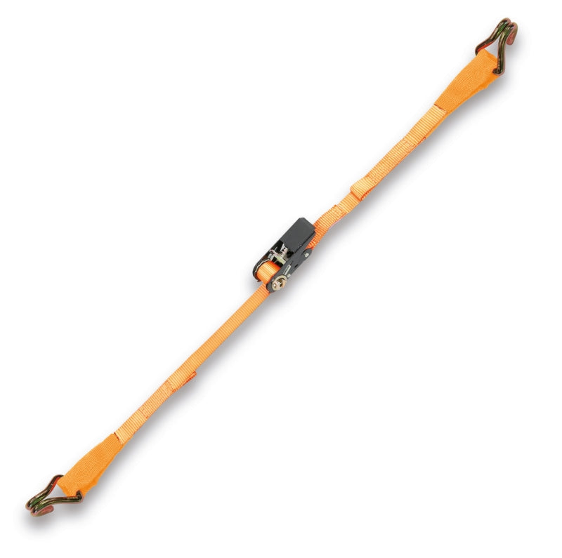 8188CU/25 - Ratchet Tie Downs with Single Hooks, Lc 400 Kg, High-Tenacity Polyester Belt (Pes)