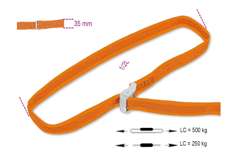 8188F35 - Cam Buckle Straps, Lc 500 Kg, High-Tenacity Polypropylene (Pp) Belt