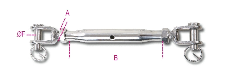 8210 - Jaw and jaw pipe turnbuckle AISI 316