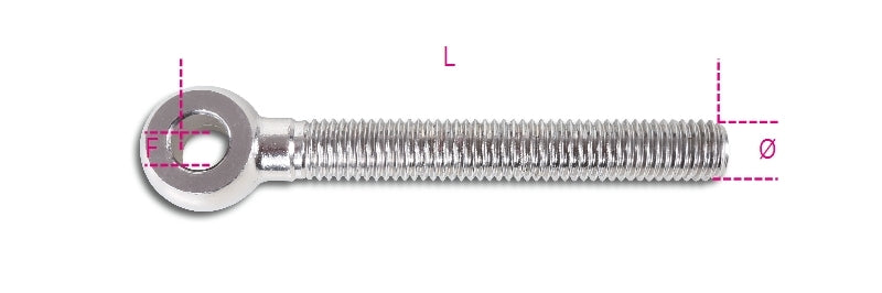 8248 - Eye tie rods, stainless steel 316L, right thread